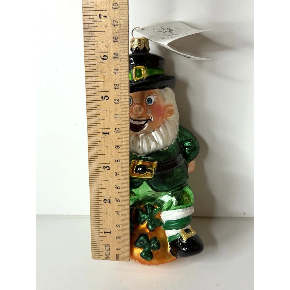 Christopher Radko Blarney Dance Leprechaun Glass Ornament Poland Tag 1999 Box